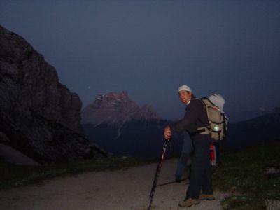 Drago Lipič Antelao 23.-25.06.2008
Antelao je drugi najvišji vrh Dolomitov, po obliki nekje med našima Jalovcem in Grintavcem.
