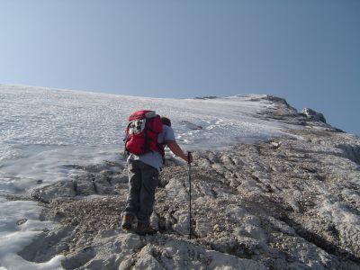 Drago Lipič Antelao 23.-25.06.2008
Antelao je drugi najvišji vrh Dolomitov, po obliki nekje med našima Jalovcem in Grintavcem.
