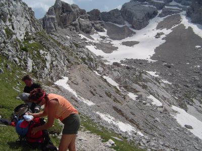Drago Lipič Altelao 23.-25.06.2008
Antelao je drugi najvišji vrh Dolomitov, po obliki nekje med našima Jalovcem in Grintavcem.
